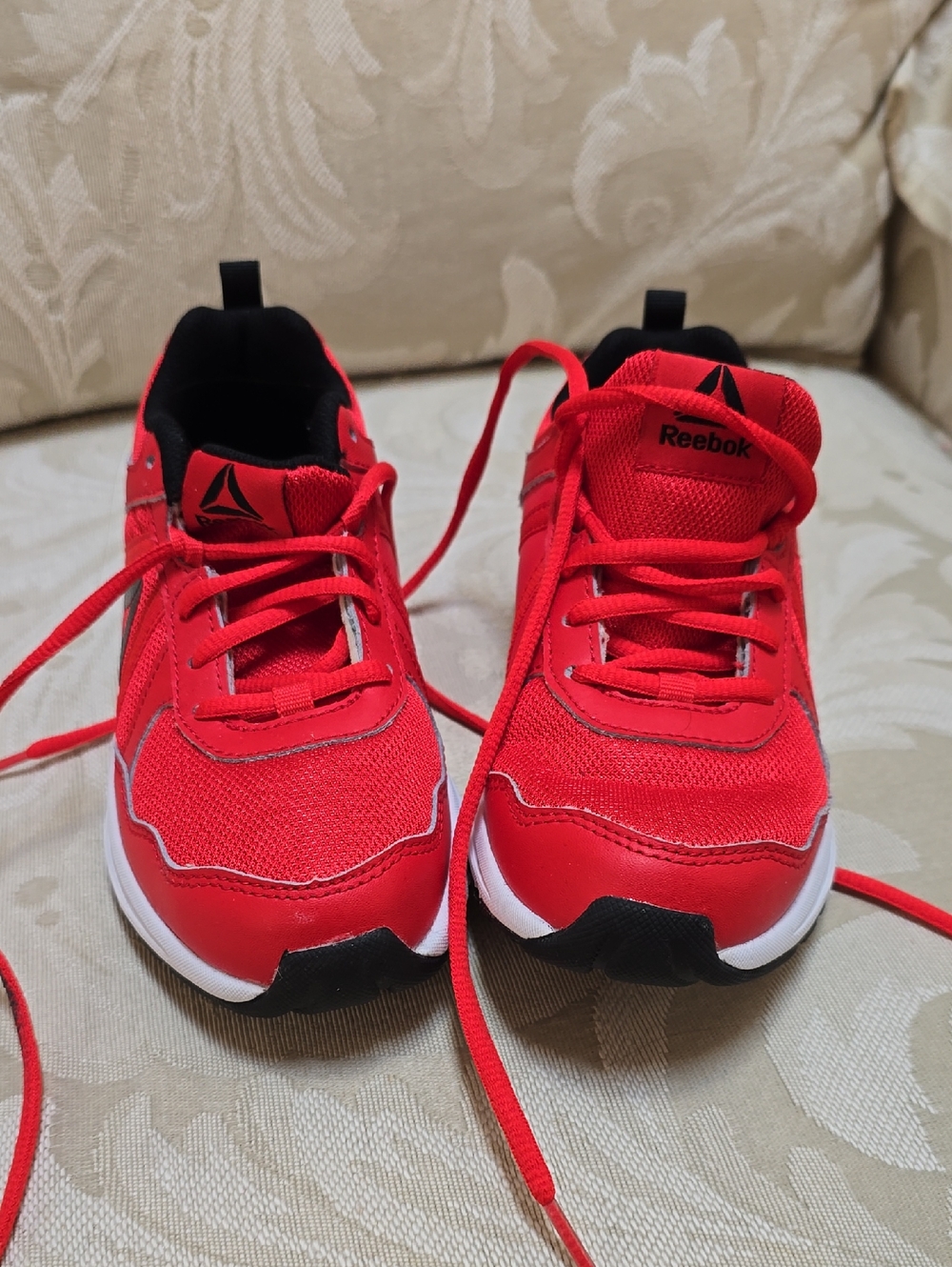 Reebok Kids Red Lace-Up Athletic Sneakers